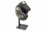 Amethyst Geode Section on Metal Stand - Great Color #171738-3